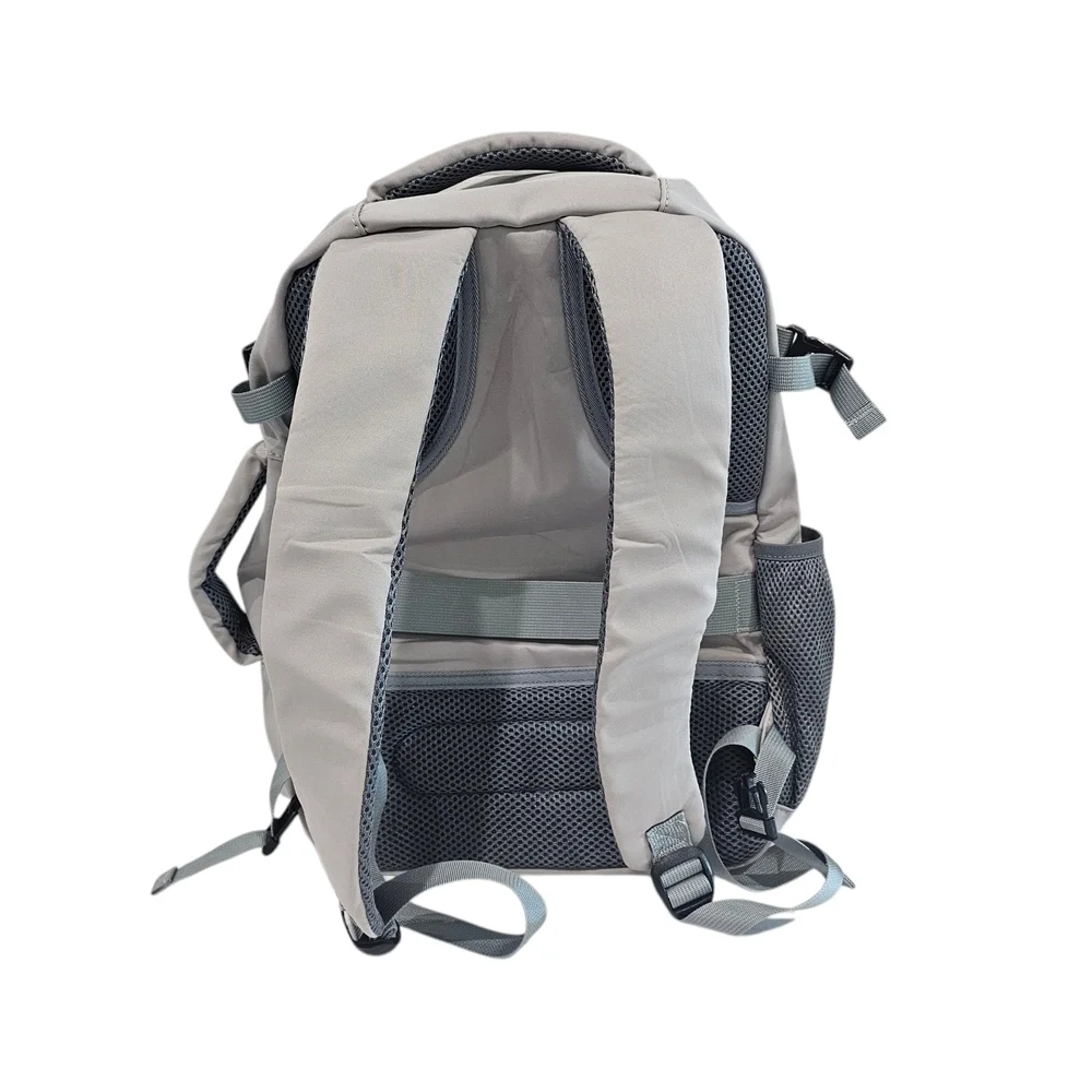 Gray Structured Backpack with Modern Design